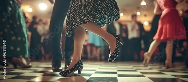 Obraz Vintage Dance Party: A Night of Swinging Rhythms and Retro Style