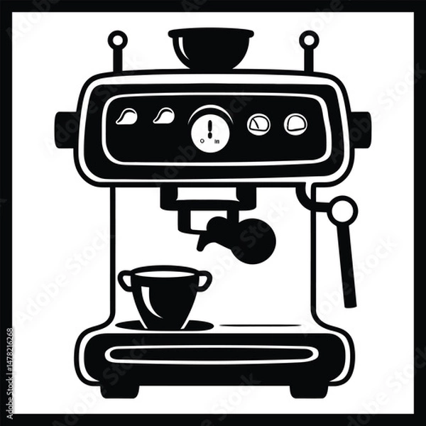 Fototapeta Espresso Machine Vector Art