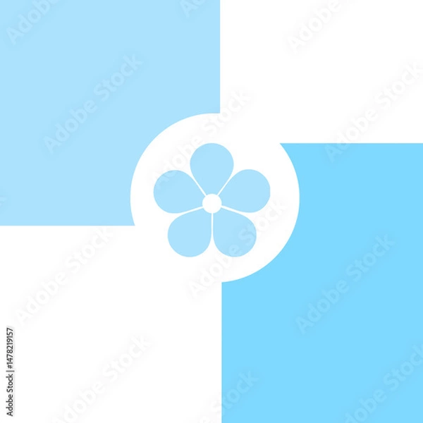Fototapeta blue flower background