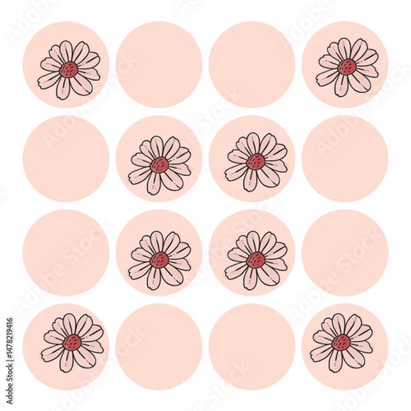 Fototapeta seamless pattern with flowers