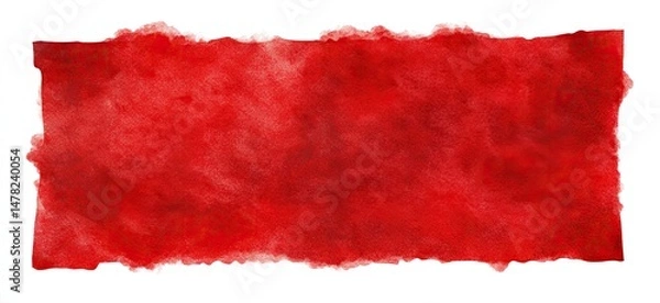 Fototapeta Vibrant Red Watercolor Wash (2)