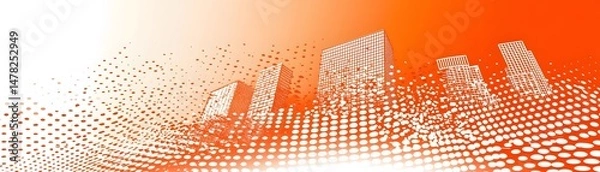 Obraz Abstract cityscape with a textured design