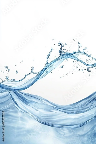 Fototapeta Water splashing and flowing