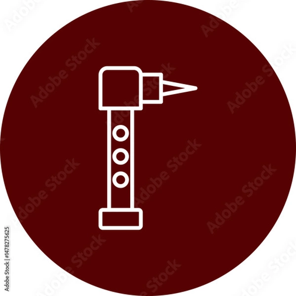 Obraz Dental Drill Vector Brown Circle Icon Design