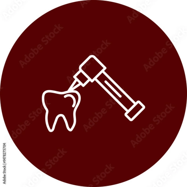 Obraz Drilling Vector Brown Circle Icon Design