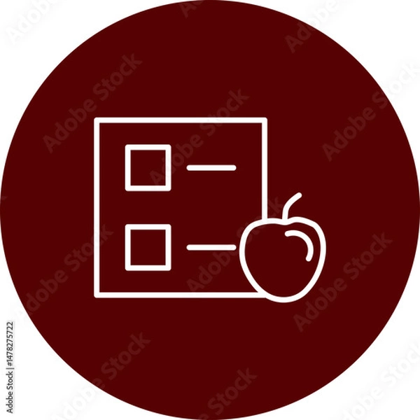 Obraz Nutrition Vector Brown Circle Icon Design