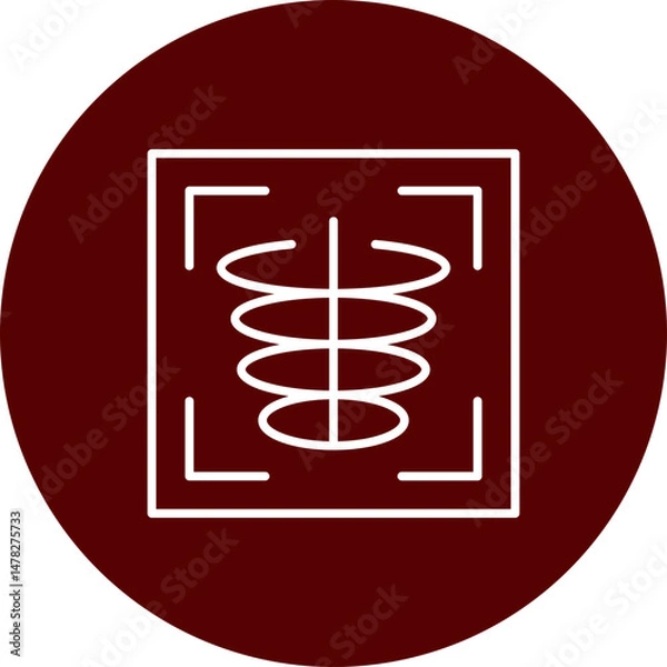 Obraz X Ray Vector Brown Circle Icon Design