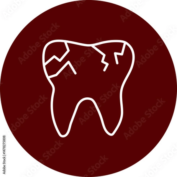 Obraz Decayed Vector Brown Circle Icon Design