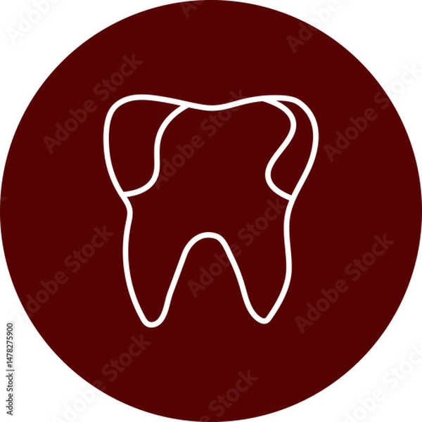 Obraz Cavity Vector Brown Circle Icon Design