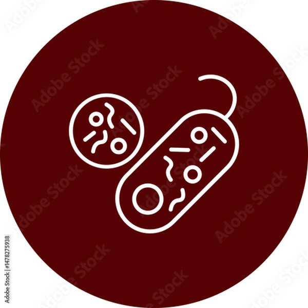Obraz Bacterium Vector Brown Circle Icon Design