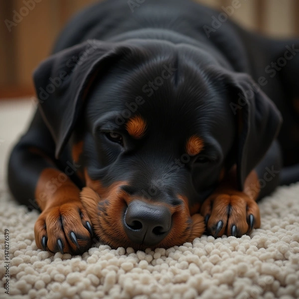 Obraz rottweiler portrait