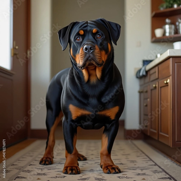 Obraz rottweiler portrait