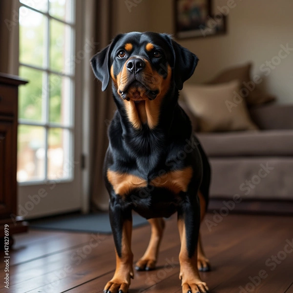 Obraz rottweiler portrait