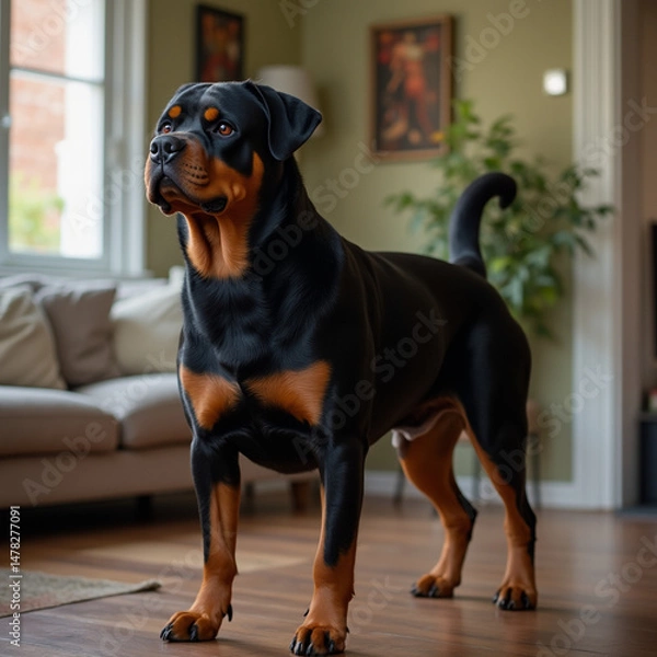Obraz rottweiler portrait