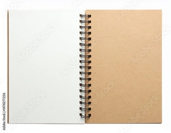Obraz Sketchbook with Paper Texture on Isolated Background