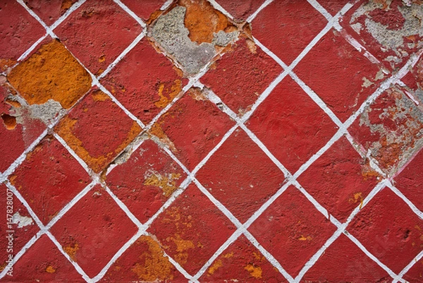 Obraz Puebla brick tiled mexican pattern
