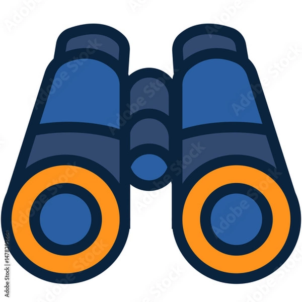 Fototapeta binoculars on white background
