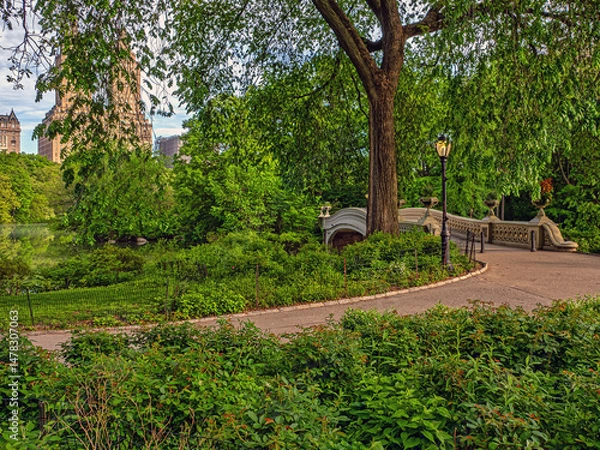 Fototapeta Bow bridge in late spring