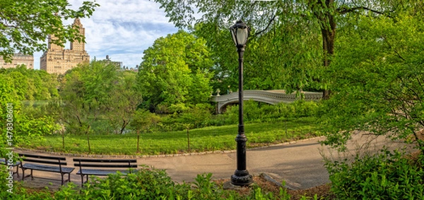 Fototapeta Bow bridge in late spring