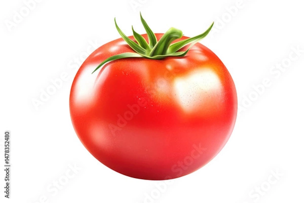 Obraz Capture Freshness, Close Up of a Vibrant Red Vegetable With Healthy Bite