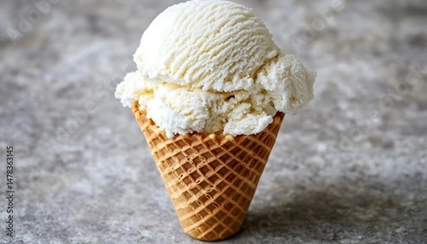 Obraz Vanilla ice cream cone