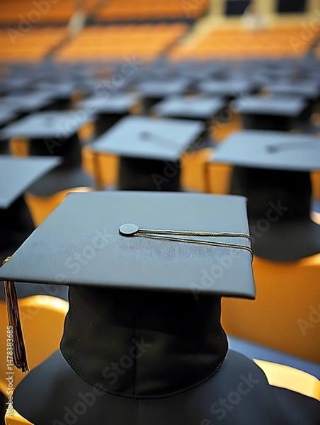 Obraz Graduation caps in auditorium