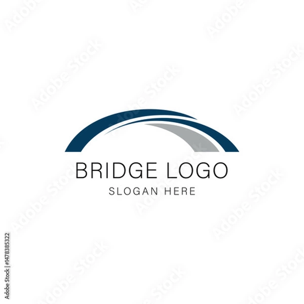 Obraz Bridge Logo Design Graphic Vector