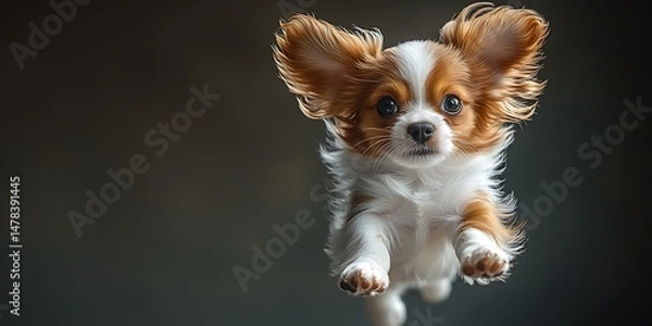 Obraz Adorable Puppy in Mid-Air