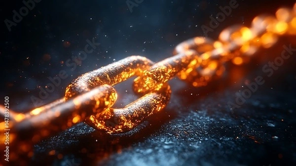 Obraz Molten chain link