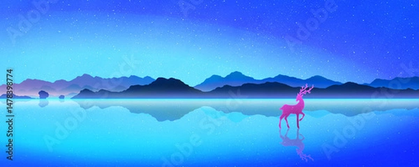 Obraz sunset in the mountains