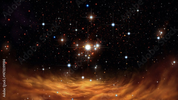 Obraz Beautiful starry sky background