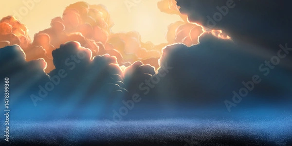 Obraz sun rays in the sky