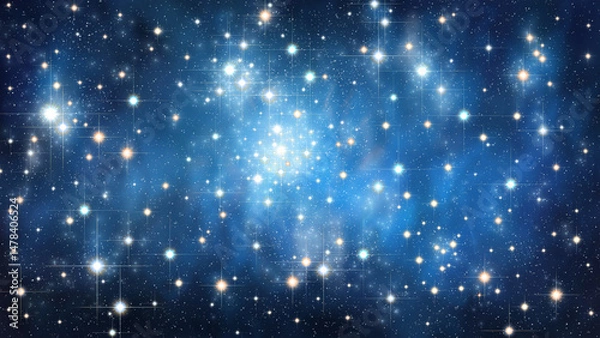 Obraz abstract blue background with stars