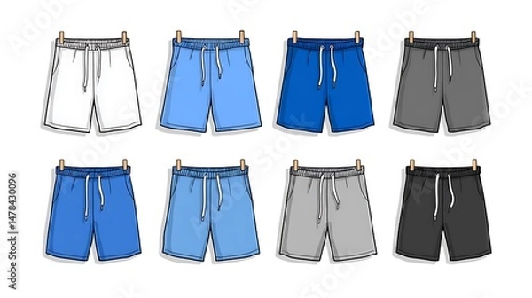 Fototapeta Summer Shorts: A Spectrum of Style