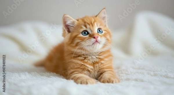Fototapeta Adorable ginger kitten (1)