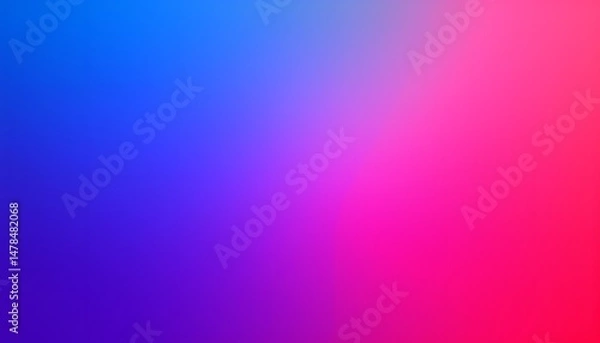 Fototapeta a gradient background transitioning through electric blue, vivid purple, hot pink, glowing orange with a smooth and visually appealing blend.