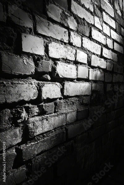 Obraz A detailed brick wall background featuring brick wall background texture. AI generative