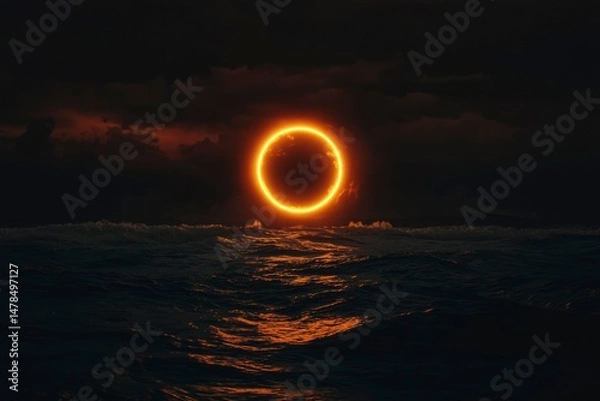 Obraz Fiery Ring Over the Waves