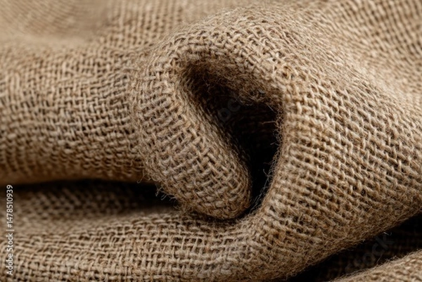 Fototapeta Close-up of natural burlap fabric texture