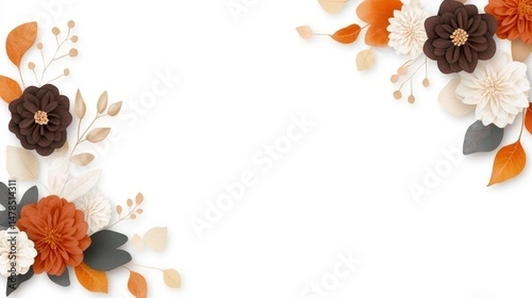 Obraz Elegant Floral Arrangement with Autumn Colors and Leaves Decoration
