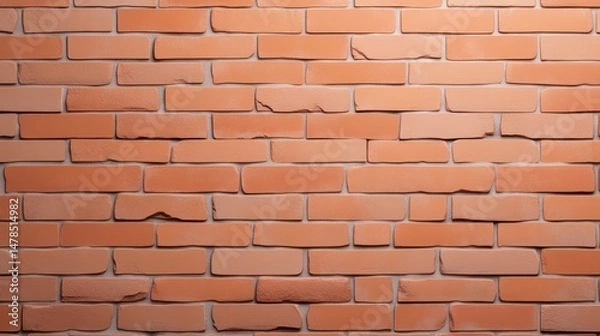 Obraz Textured Red Brick Wall with Natural Irregularities and Finish