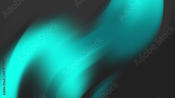 Fototapeta Teal and dark gray swirls ideal for modern design projects, backgrounds, website headers, posters, and abstract art compositions.