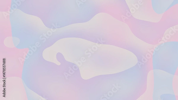 Fototapeta Pastel pink and blue abstract shapes create a serene background perfect for feminine designs, social media posts, and soft branding projects.