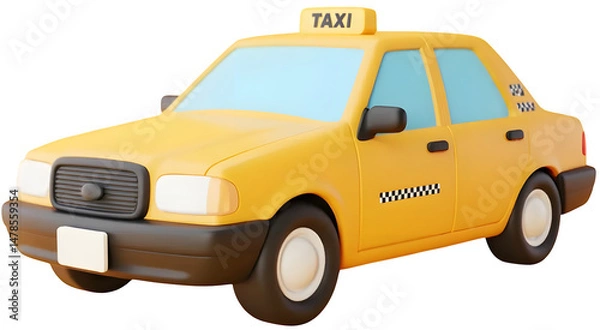 Obraz a yellow taxi