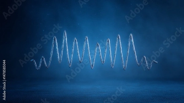 Fototapeta Abstract Financial Graph  Data Wave  Technology Background  Stock Market Trend