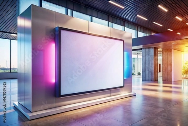 Fototapeta Modern Digital Display Mockup: Empty Screen with Copy Space for Website Design or App Showcase