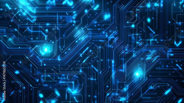 Fototapeta Explore circuit board patterns digital realm visual content high-tech environment abstract viewpoint technology background