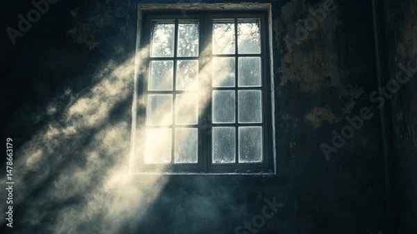 Obraz Sunbeam Through Dusty Window