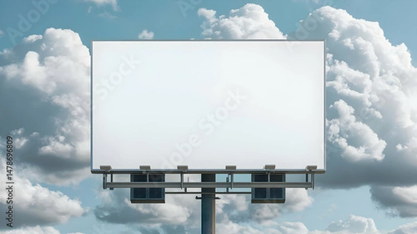 Obraz Blank Billboard Under Cloudy Sky