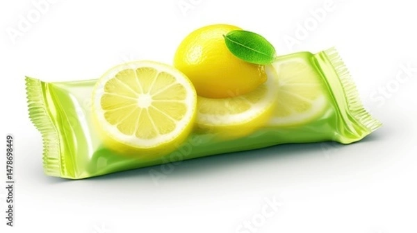 Obraz Lime Fresh Soap Bar on the white background

  
